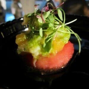 Lobster salad on watermelon by Chef Josefina Santacruz