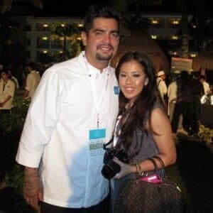 Food Network chef Aaron Sanchez and Roz du Jour of Luxury Branded