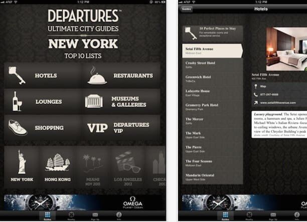 departures magazine ipad app