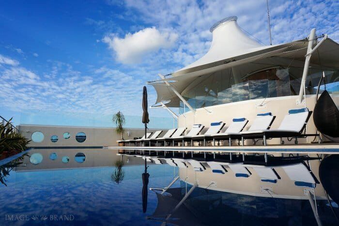 Rooftop Infinity pool at the Artisan Hotel Playa del Carmen