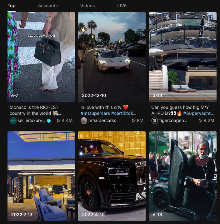 luxury marketing on tiktok